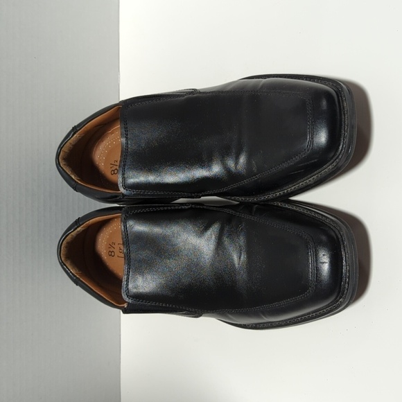 George Men's Slip On Sintetico Black Dress Shoes Size 8.5 - Picture 2 of 10